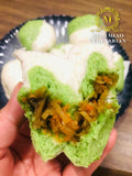 Homemade Multi Green Lei Cha Vegetable Buns Lacto-Vegetarian (6 in a pack) 擂茶鸳鸯菜包 【奶素】(6粒)