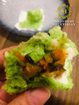 Homemade Multi Green Lei Cha Vegetable Buns Lacto-Vegetarian (6 in a pack) 擂茶鸳鸯菜包 【奶素】(6粒)