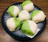 Homemade Multi Green Lei Cha Vegetable Buns Lacto-Vegetarian (6 in a pack) 擂茶鸳鸯菜包 【奶素】(6粒)