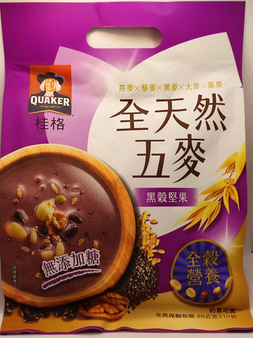 QUAKER Organic Five Grains (Black Grains Nuts) (全天然五麦 （黑殻坚果）)